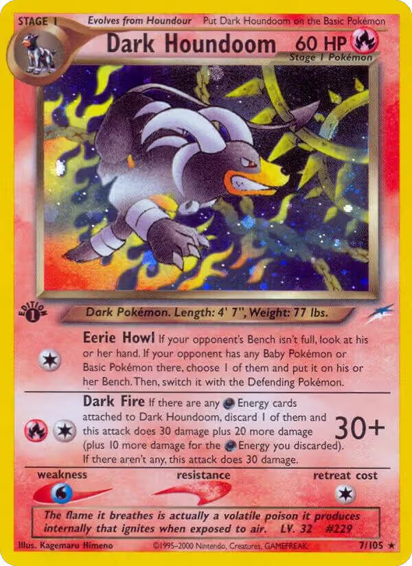 Dark Houndoom (007/105), Neo Destiny — Pokémon card price