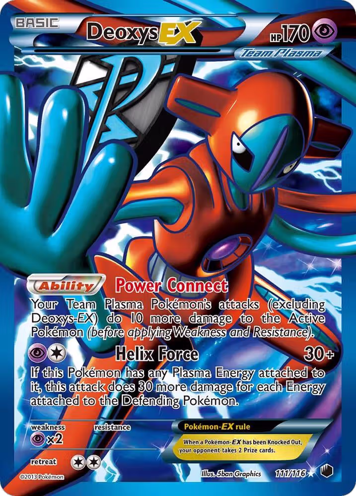 Deoxys EX (Team Plasma) (Full Art) (111/116), Plasma Freeze — Pokémon card price
