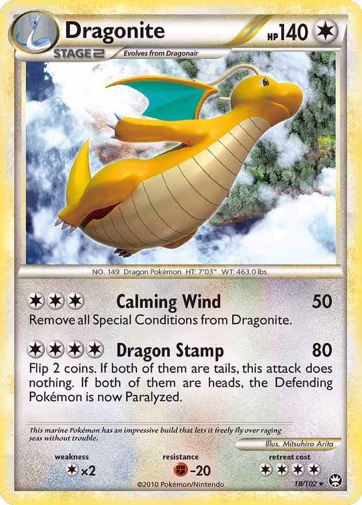 Dragonite (18/102), Triumphant — Pokémon card price