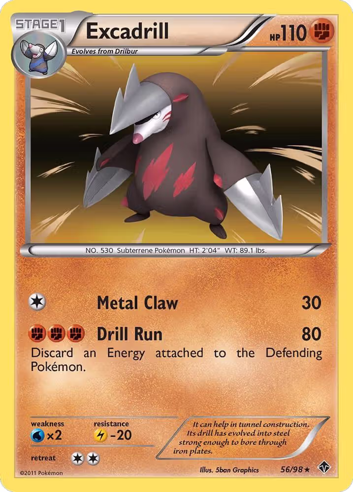 Excadrill (56) (56/98), Emerging Powers — Pokémon card price