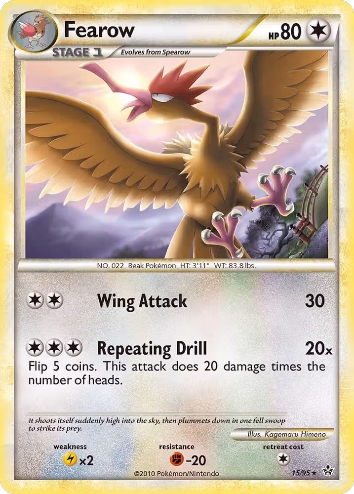 Fearow (15/95), Unleashed — Pokémon card price