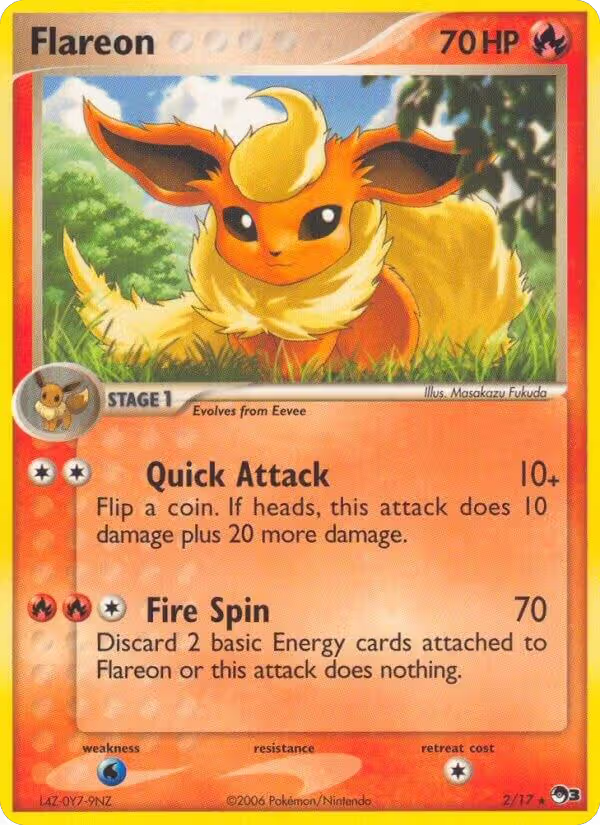 Flareon (002/017), POP Series 3 — Pokémon card price