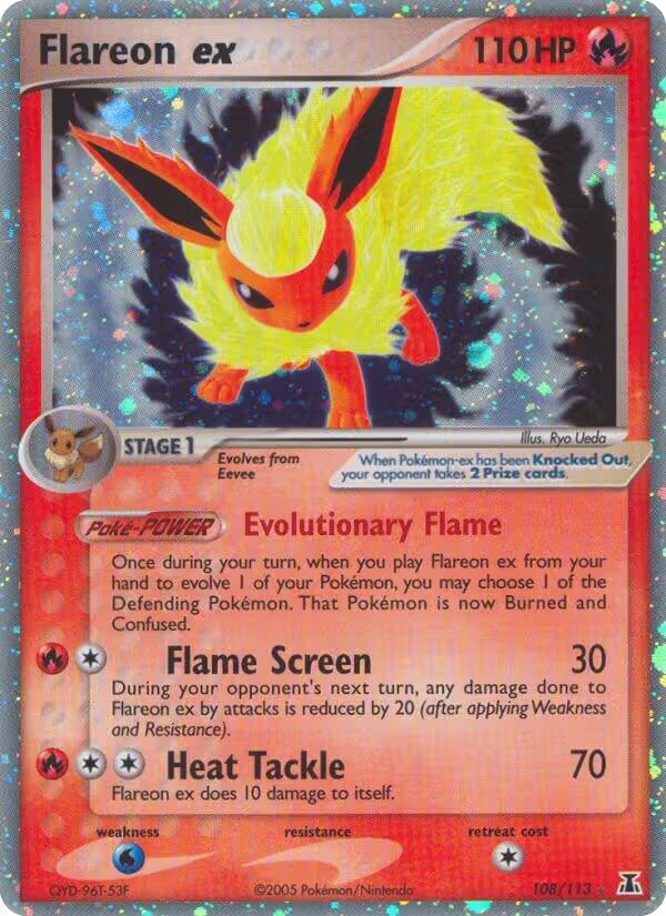 Flareon ex (108/113), EX Delta Species — Pokémon card price