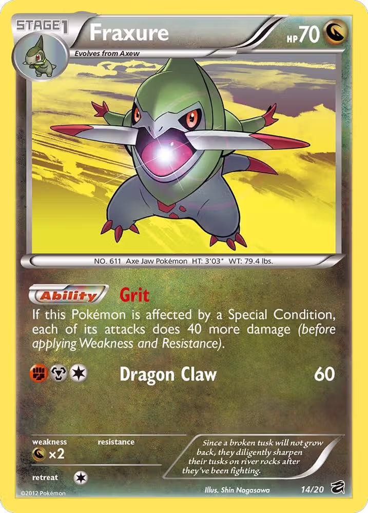 Fraxure (14) (14/20), Dragon Vault — Pokémon card price