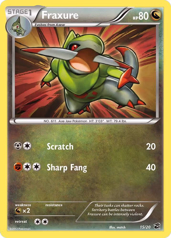 Fraxure (15) (15/20), Dragon Vault — Pokémon card price