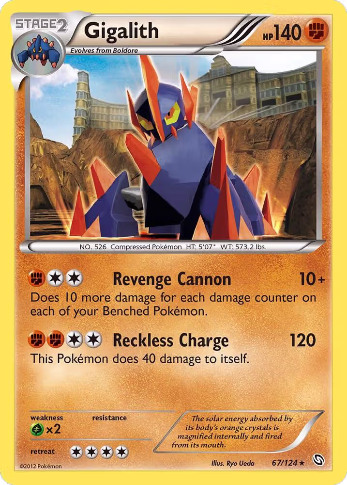 Gigalith (67/124), Dragons Exalted — Pokémon card price
