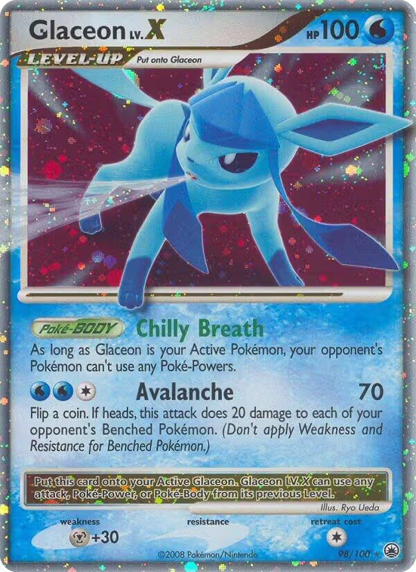 Glaceon LV.X (98/100), Majestic Dawn — Pokémon card price