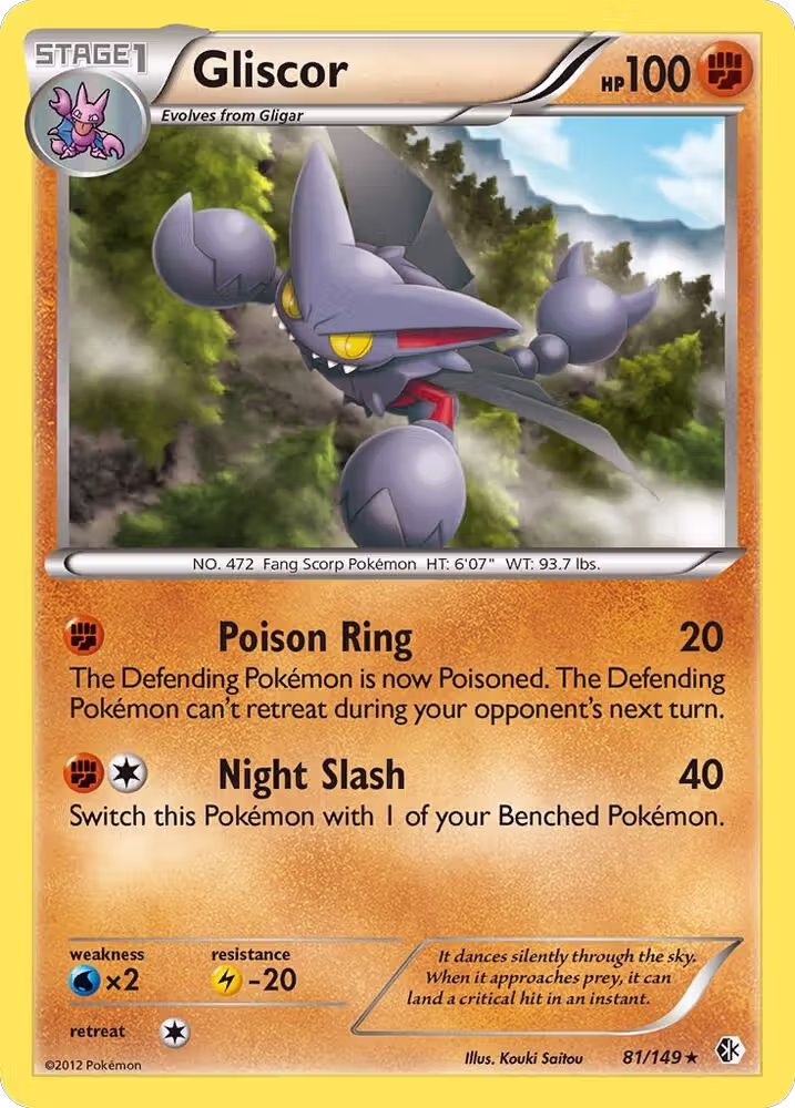 Gliscor (81/149), Boundaries Crossed — Pokémon card price