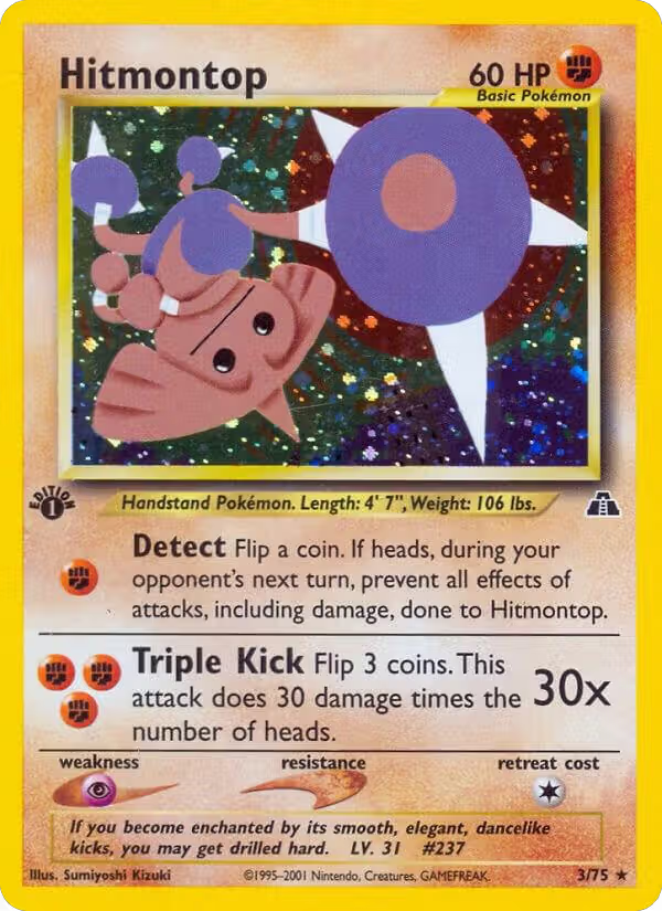 Hitmontop (3) (03/75), Neo Discovery — Pokémon card price