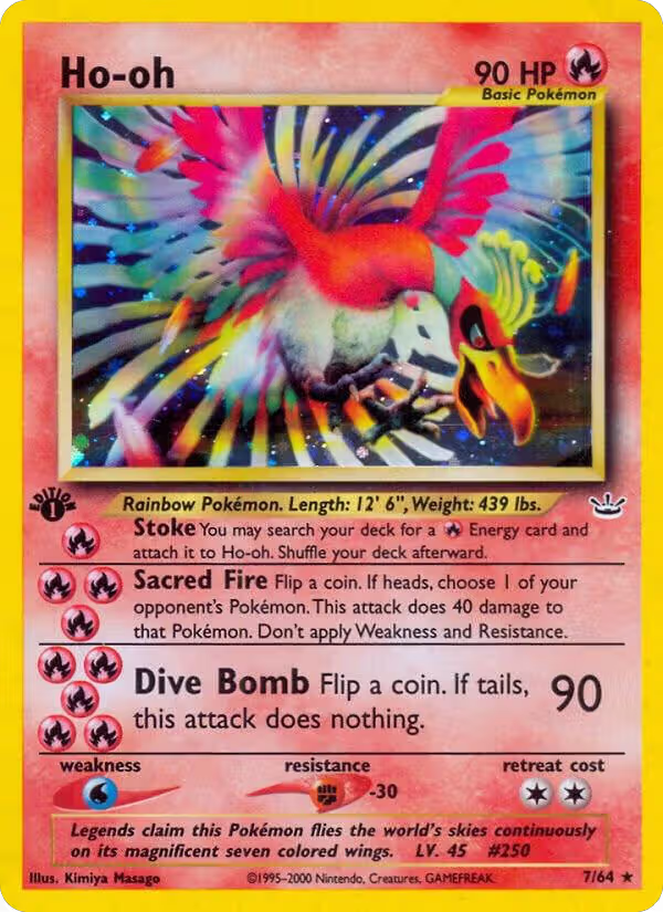 Ho-oh (7) (07/64), Neo Revelation — Pokémon card price