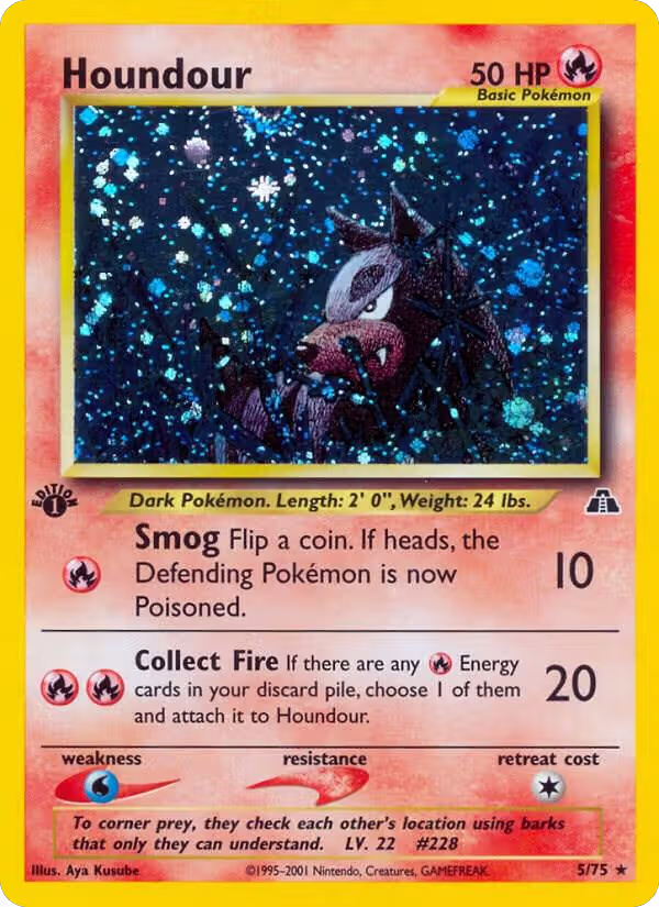 Houndour (5) (05/75), Neo Discovery — Pokémon card price