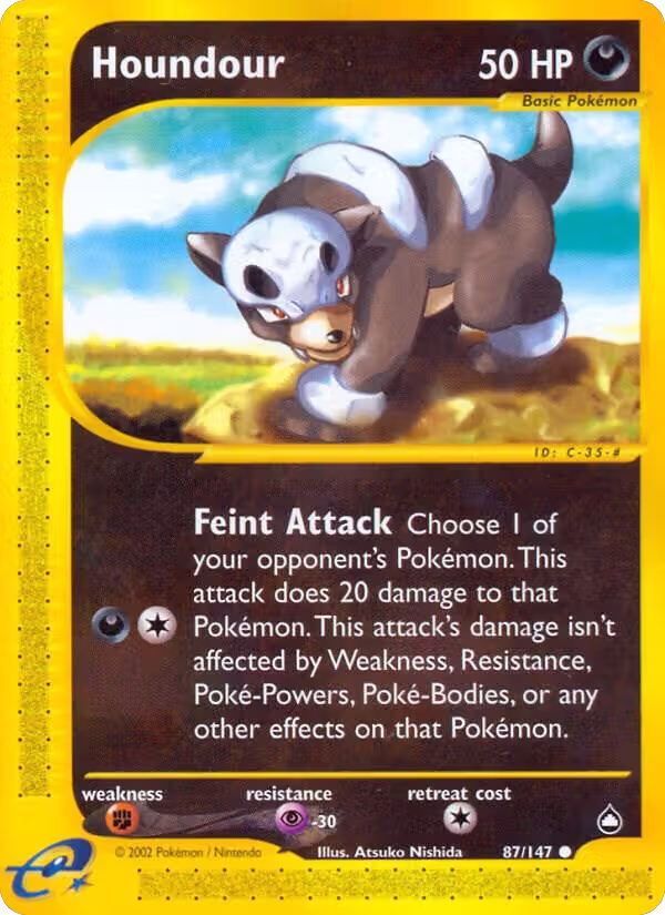 Houndour (87) (087/147), Aquapolis — Pokémon card price