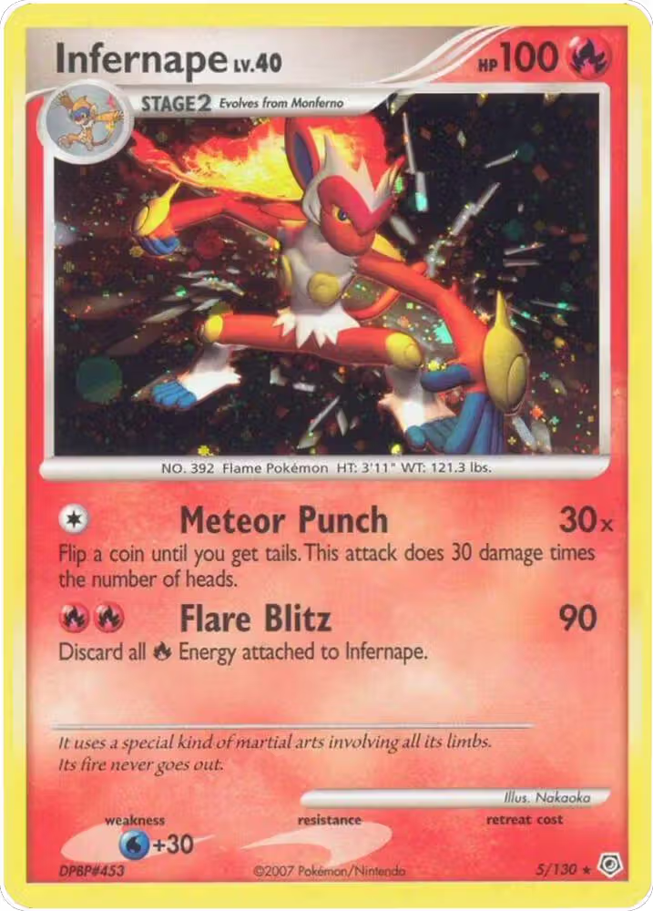 Infernape (5/130), Diamond and Pearl — Pokémon card price