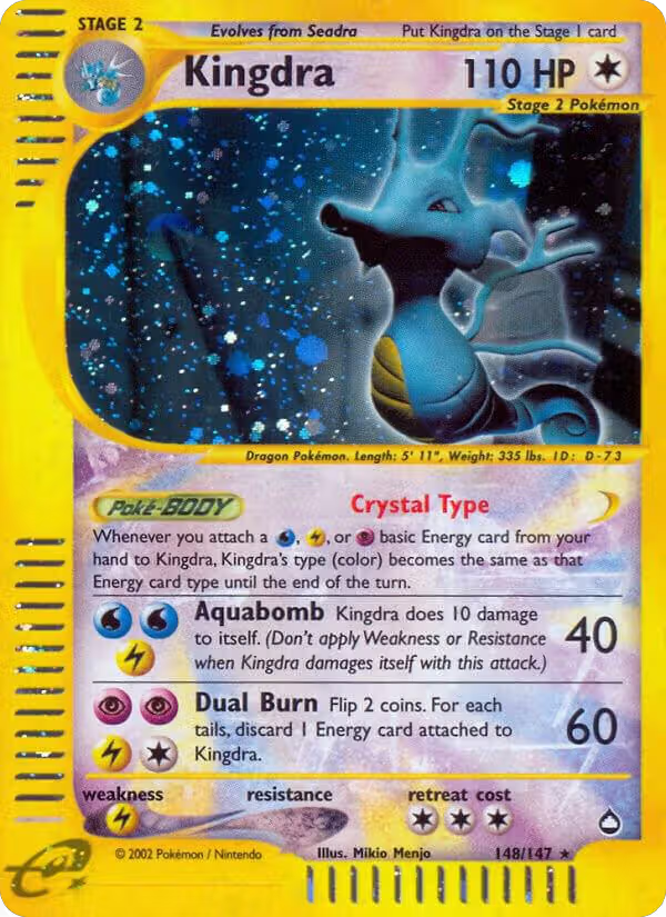 Kingdra (148) (148/147), Aquapolis — Pokémon card price