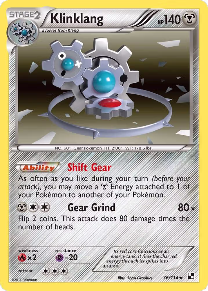 Klinklang (76/114), Black and White — Pokémon card price