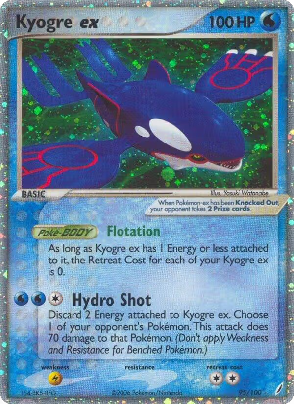 Kyogre ex (95/100), EX Crystal Guardians — Pokémon card price