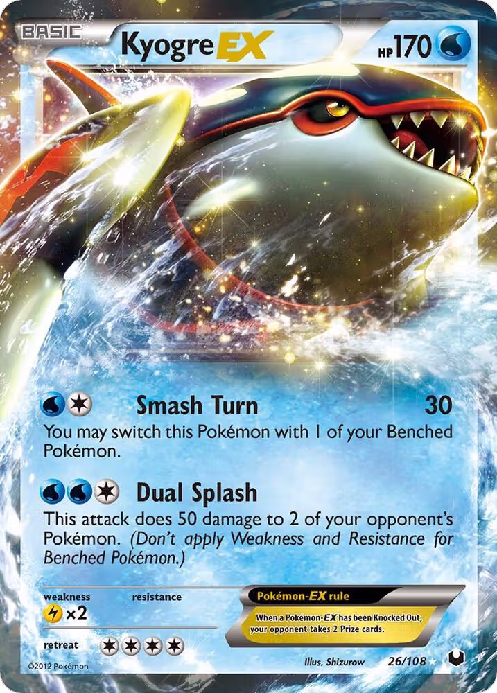 Kyogre EX (26/108), Dark Explorers — Pokémon card price