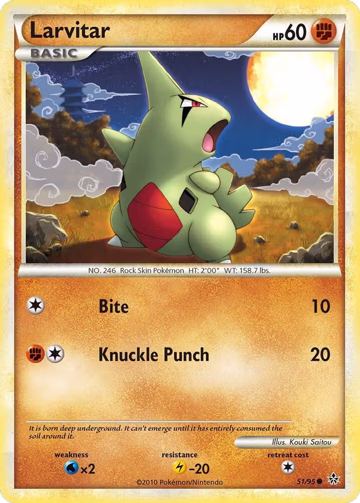 Larvitar (51) (51/95), Unleashed — Pokémon card price