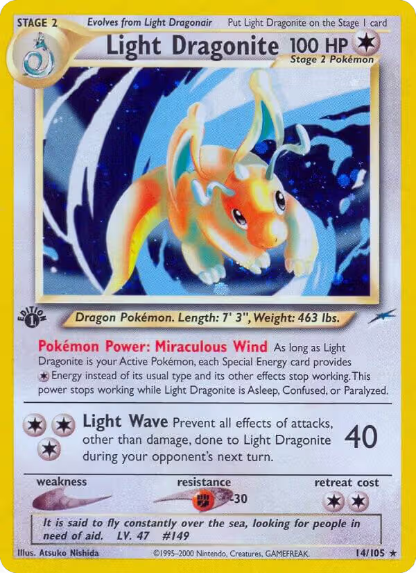 Light Dragonite (014/105), Neo Destiny — Pokémon card price