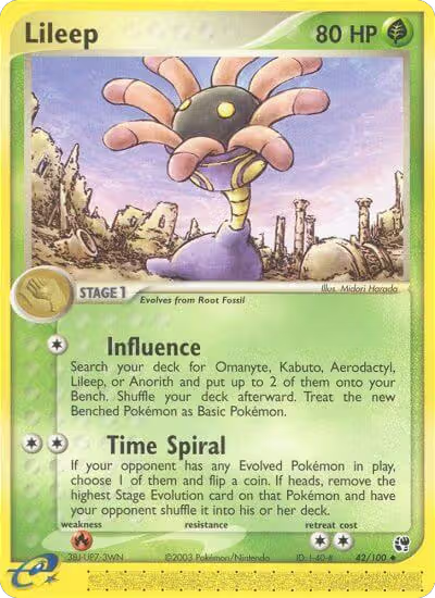 Lileep - 42/100 (42/100), EX Sandstorm — Pokémon card price