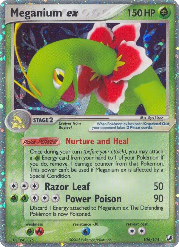 Meganium ex (106/115), EX Unseen Forces — Pokémon card price