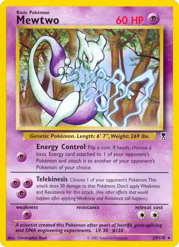 Mewtwo (029/110), Legendary Collection — Pokémon card price