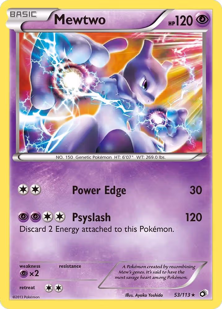 Mewtwo (53/113), Legendary Treasures — Pokémon card price