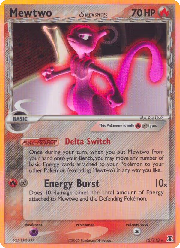 Mewtwo (Delta Species) (12/113), EX Delta Species — Pokémon card price