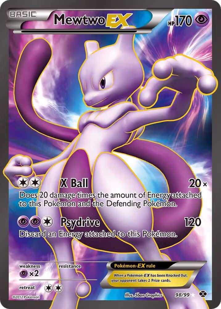Mewtwo EX (98 Full Art) (98/99), Next Destinies — Pokémon card price