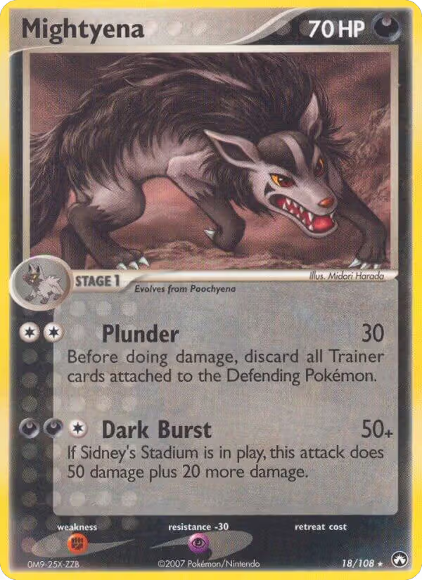 Mightyena (18/108), EX Power Keepers — Pokémon card price