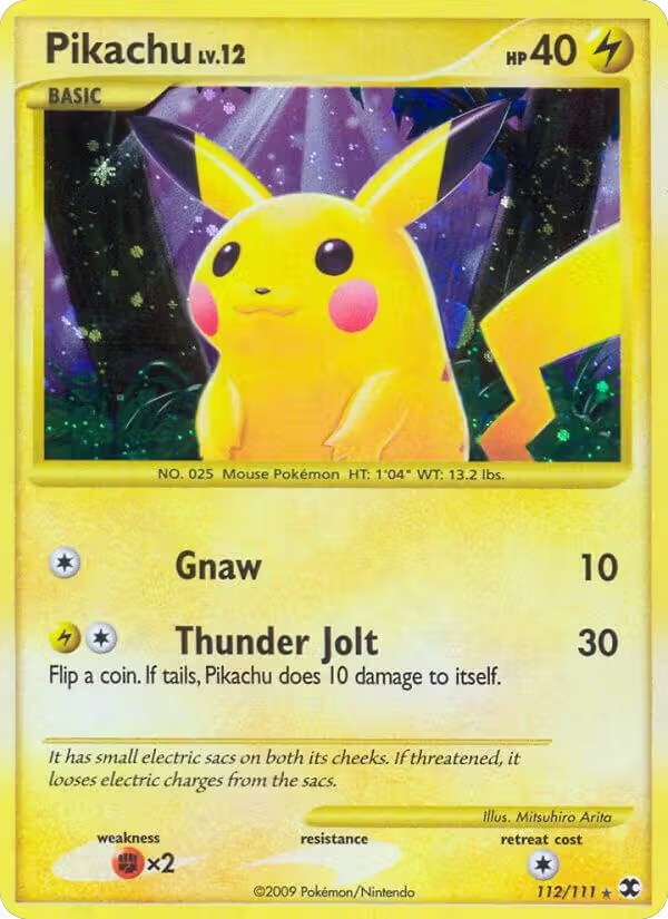 Pikachu (112/111), Rising Rivals — Pokémon card price