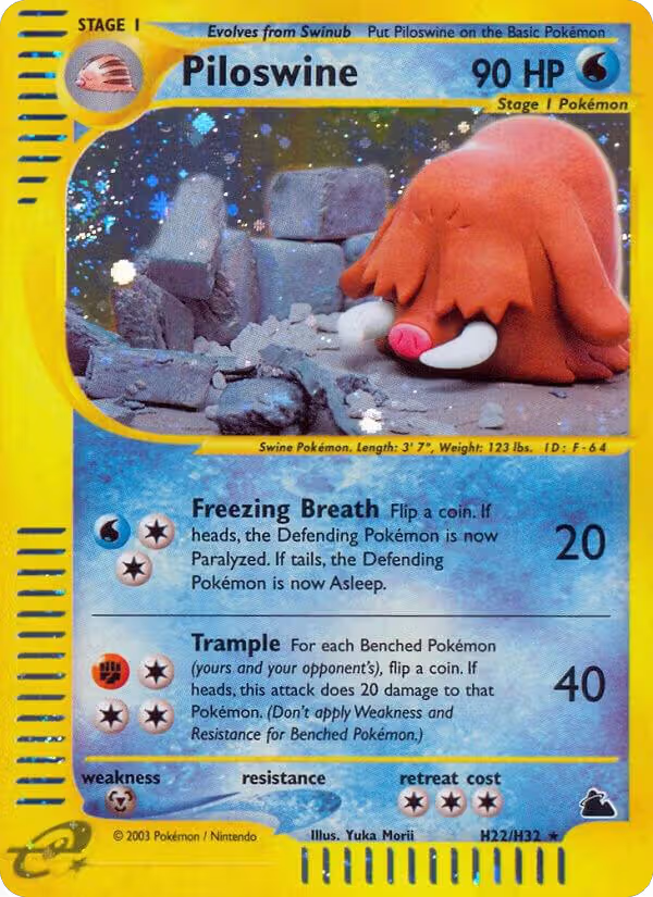 Piloswine (H22) (H22/H32), Skyridge — Pokémon card price
