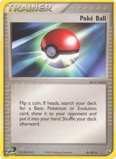 Poke Ball (86/109), EX Ruby and Sapphire — Pokémon card price