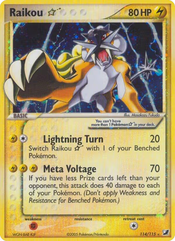 Raikou Star — one of the most expensive Pokémon cards