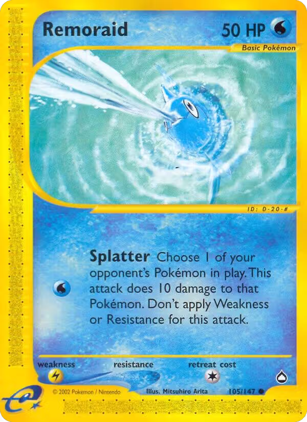 Remoraid (105/147), Aquapolis — Pokémon card price