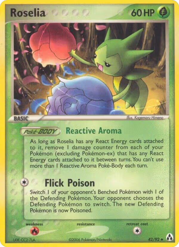 Roselia (42/92), EX Legend Maker — Pokémon card price