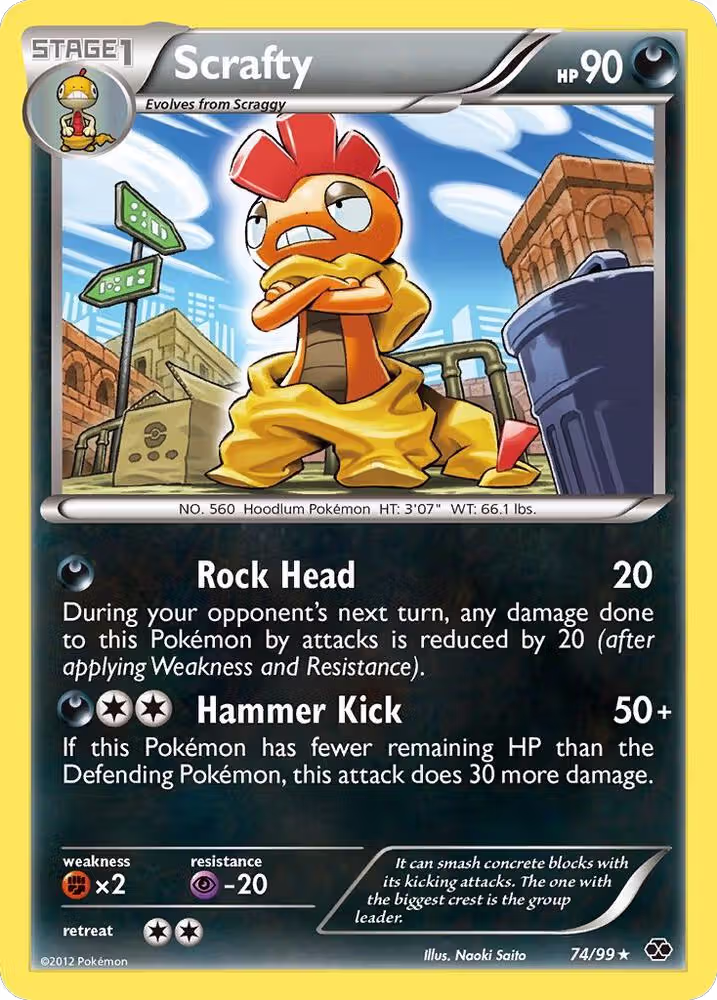 Scrafty (74/99), Next Destinies — Pokémon card price