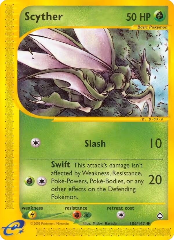 Scyther (106) (106/147), Aquapolis — Pokémon card price