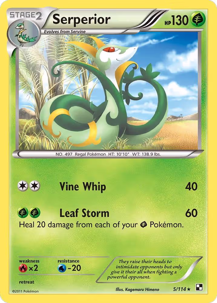 Serperior (5) (5/114), Black and White — Pokémon card price