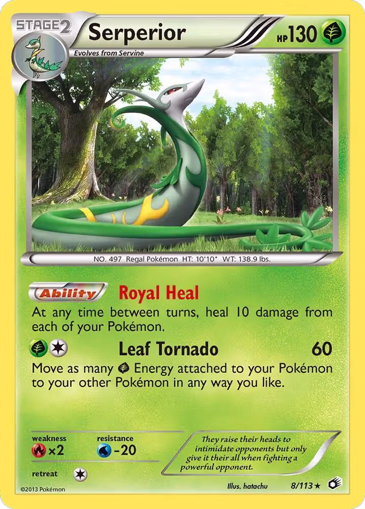 Serperior (8/113), Legendary Treasures — Pokémon card price