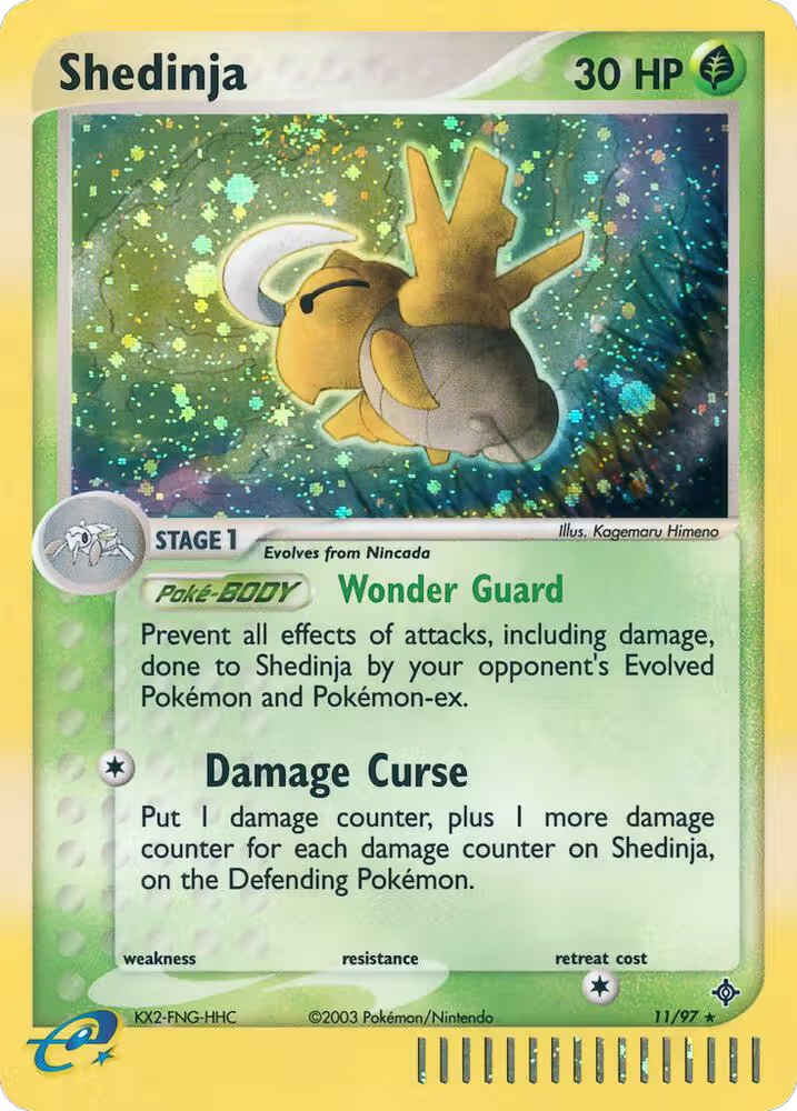 Shedinja (11/97), EX Dragon — Pokémon card price