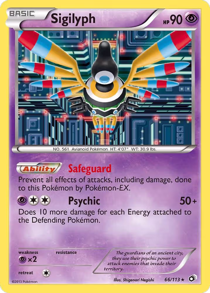 Sigilyph (66/113), Legendary Treasures — Pokémon card price