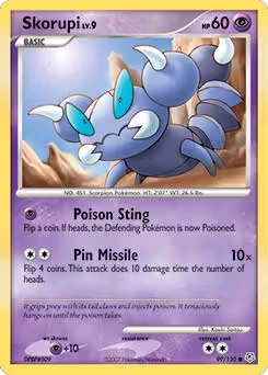 Skorupi (99/130), Diamond and Pearl — Pokémon card price