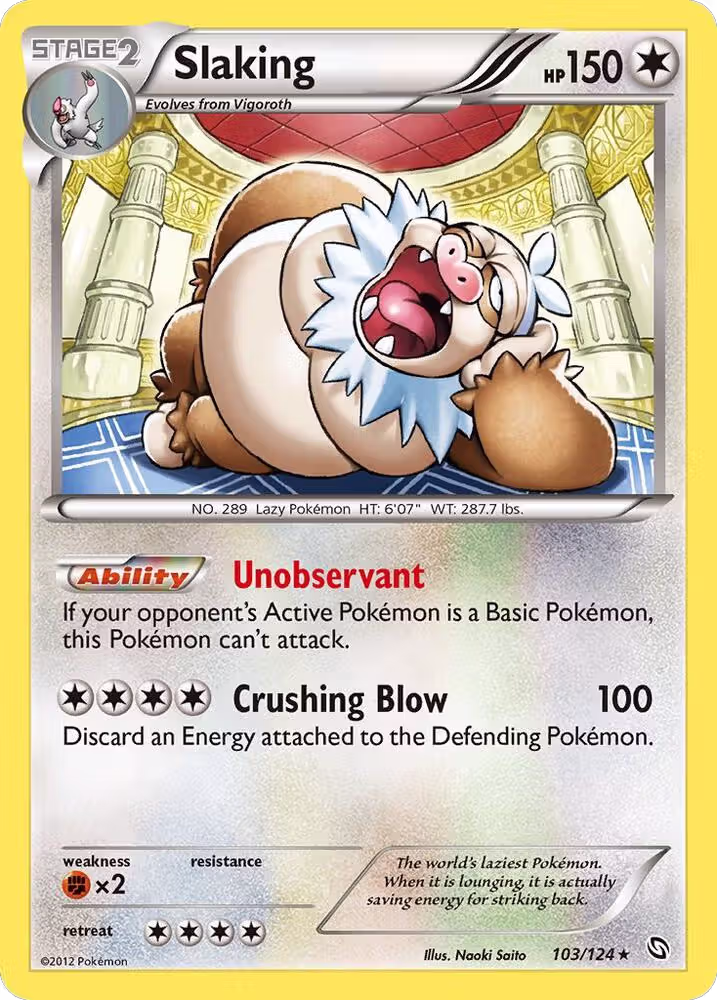 Slaking (103/124), Dragons Exalted — Pokémon card price