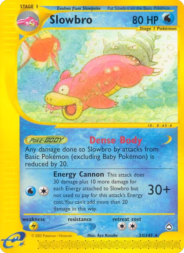 Slowbro (033/147), Aquapolis — Pokémon card price