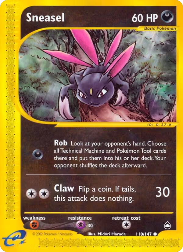 Sneasel (110/147), Aquapolis — Pokémon card price