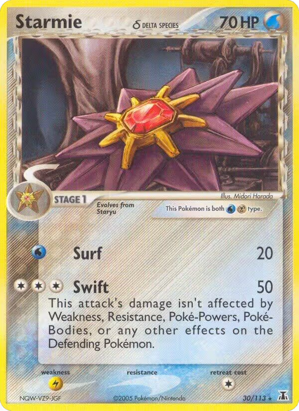 Starmie - 030/113 (Delta Species) (30/113), EX Delta Species — Pokémon card price