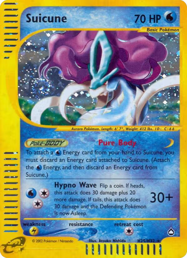 Suicune (H25) (H25/H32), Aquapolis — Pokémon card price