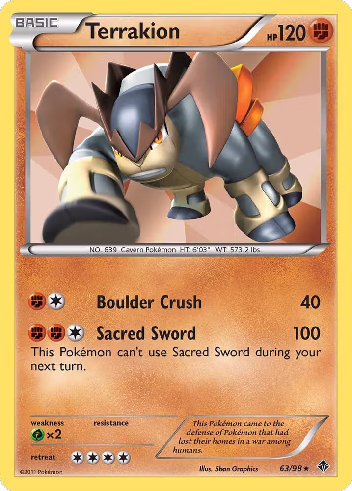Terrakion (63/98), Emerging Powers — Pokémon card price