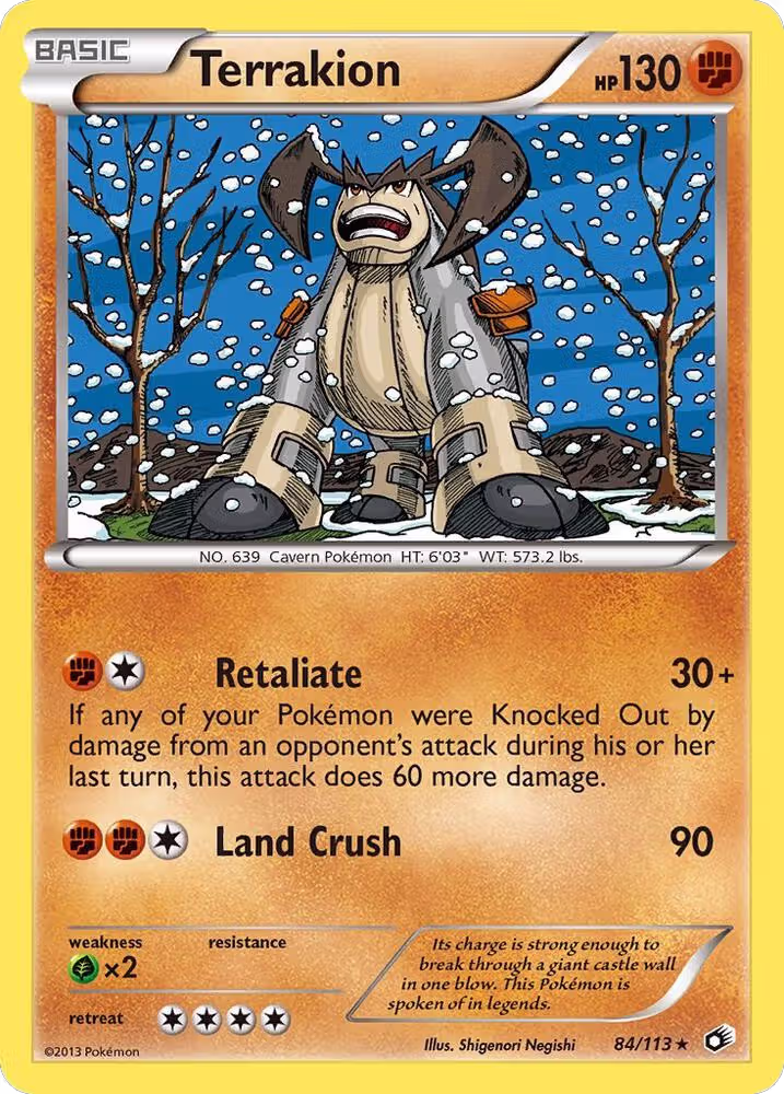 Terrakion (84/113), Legendary Treasures — Pokémon card price